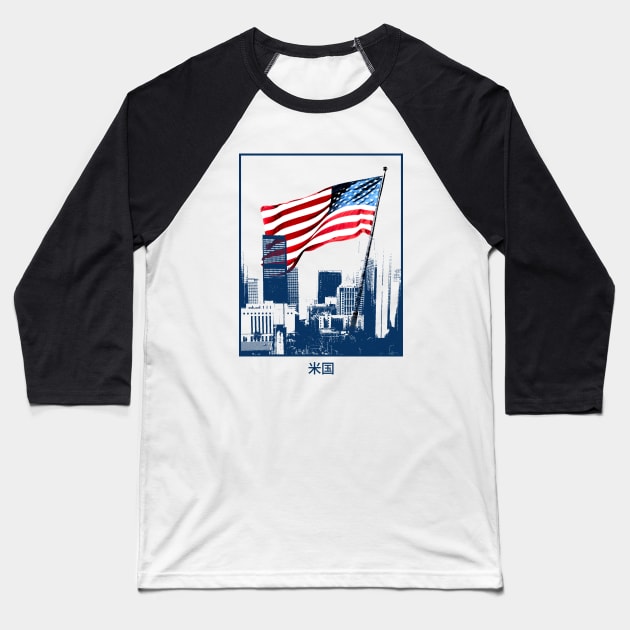 America Flag Pride Baseball T-Shirt by Egit